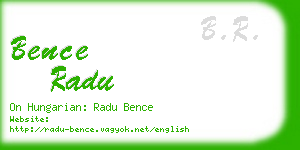 bence radu business card